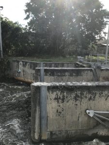 Water Control Structure open.