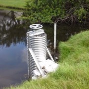 Community pond weir