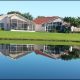 Homes along a lake