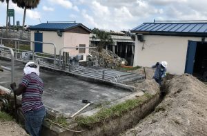 Digging Trench at control structure