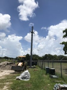 Completed communication tower installation