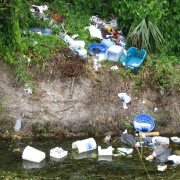 Trash dumped on right-of-way