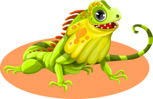 Graphic of an iguana