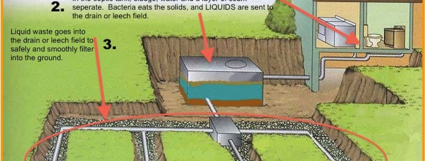 Graphic of a residential septic system