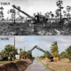 photo of canal dredging from 1919 and 2020