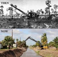 photo of canal dredging from 1919 and 2020