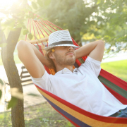 man in a hammock